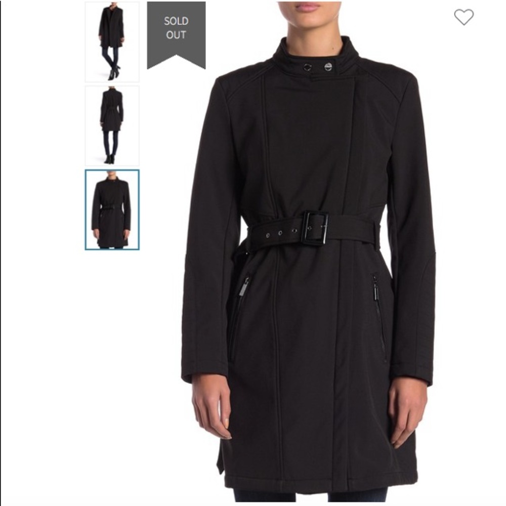 Kenneth Cole black belted coat SOLD OUT